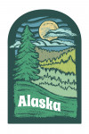 Alaska - Chalk Art - Evergreen Treescape - Contour