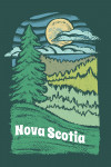 Nova Scotia - Chalk Art - Evergreen Treescape
