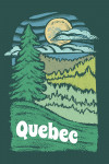 Quebec - Chalk Art - Evergreen Treescape