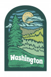 Washington - Chalk Art - Evergreen Treescape - Contour