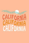 California - Coastal Typography - Wavy Type