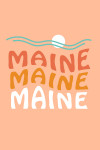 Maine - Coastal Typography - Wavy Type