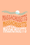Massachusetts - Coastal Typography - Wavy Type