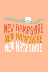 New Hampshire - Coastal Typography - Wavy Type