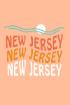 New Jersey - Coastal Typography - Wavy Type