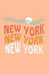 New York - Coastal Typography - Wavy Type