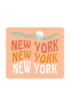 New York - Coastal Typography - Wavy Type - Contour