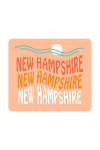 New Hampshire - Coastal Typography - Wavy Type - Contour