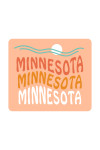 Minnesota - Coastal Typography - Wavy Type - Contour