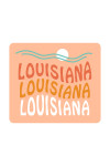 Louisiana - Coastal Typography - Wavy Type - Contour