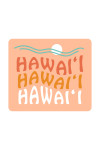 Hawaii - Coastal Typography - Wavy Type - Contour