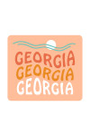 Georgia - Coastal Typography - Wavy Type - Contour