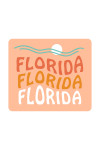 Florida - Coastal Typography - Wavy Type - Contour