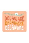 Delaware - Coastal Typography - Wavy Type - Contour