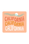 California - Coastal Typography - Wavy Type - Contour