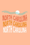 North Carolina - Coastal Typography - Wavy Type