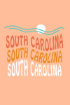 South Carolina - Coastal Typography - Wavy Type