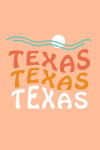 Texas - Coastal Typography - Wavy Type