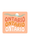 Ontario - Coastal Typography - Wavy Type - Contour