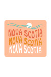 Nova Scotia - Coastal Typography - Wavy Type - Contour