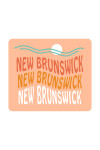 New Brunswick - Coastal Typography - Wavy Type - Contour