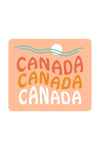 Canada - Coastal Typography - Wavy Type - Contour