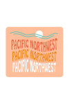 Pacific Northwest - Coastal Typography - Wavy Type - Contour
