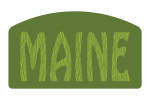 Maine - Outdoor Typography - Woodgrain Type - Contour