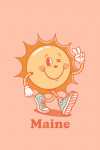 Maine - Vintage Mascot - Upbeat Sunshine