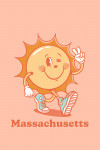 Massachusetts - Vintage Mascot - Upbeat Sunshine