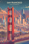San Francisco, California - Lithograph - Skyline at Dusk