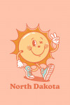 North Dakota - Vintage Mascot - Upbeat Sunshine