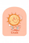 Utah - Vintage Mascot - Upbeat Sunshine - Contour