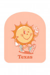 Texas - Vintage Mascot - Upbeat Sunshine - Contour