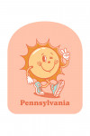 Pennsylvania - Vintage Mascot - Upbeat Sunshine - Contour
