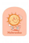 Nebraska - Vintage Mascot - Upbeat Sunshine - Contour