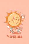 Virginia - Vintage Mascot - Upbeat Sunshine