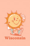 Wisconsin - Vintage Mascot - Upbeat Sunshine