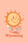 Wyoming - Vintage Mascot - Upbeat Sunshine