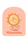 Wisconsin - Vintage Mascot - Upbeat Sunshine - Contour