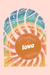 Iowa - Chalk Art - Sunburst