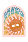 Idaho - Chalk Art - Sunburst - Contour