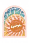 Georgia - Chalk Art - Sunburst - Contour