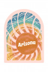 Arizona - Chalk Art - Sunburst - Contour