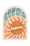 Alabama - Chalk Art - Sunburst - Contour