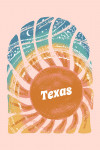 Texas - Chalk Art - Sunburst