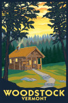 Woodstock, Vermont - Cabin in the Woods Scene