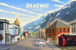 Skagway, Alaska - Lithograph - Main Street