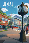 Juneau, Alaska - Lithograph - Main Street