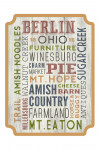 Ohio - Amish Country - Rustic Typography - Contour